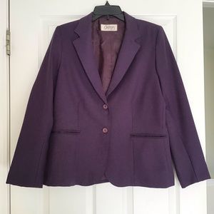 Vintage Ovations Double Button Purple Blazer